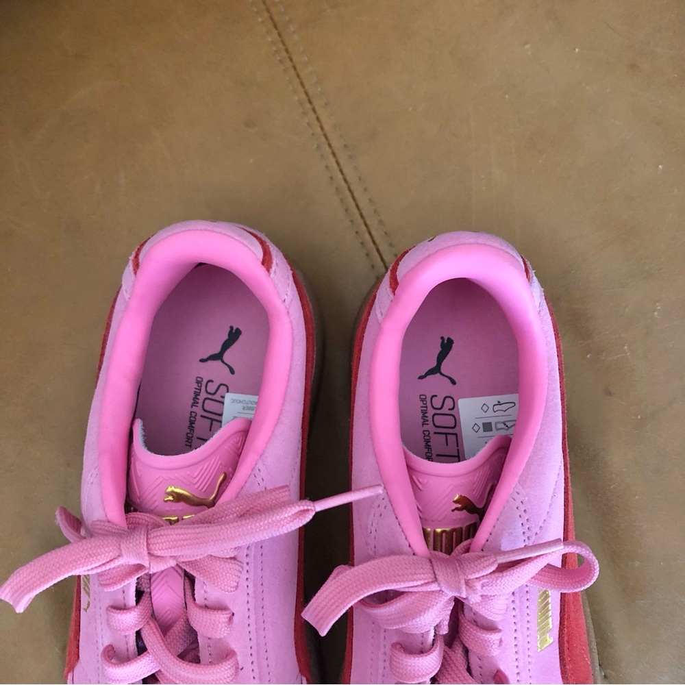 Puma Pink Suede Women's Sneakers - Picture 3 of 5
